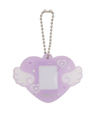 WEGO 【痛バ＆推し活グッズ】ハートエンジェルIDフォトケースキーホルダー パープル