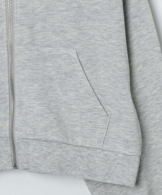 WEGO ショートジップパーカー 杢グレー