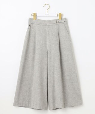 ANY SIS ホームスパンワイドクロップド パンツ ライトグレー