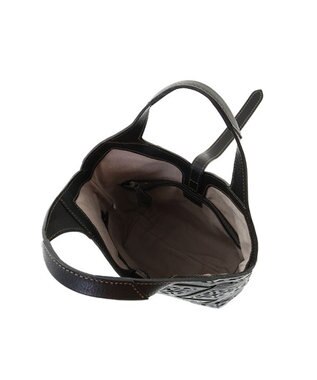 genten サステナブルカットワーク トートバッグ（中） クロ