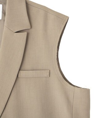 CRAFT STANDARD BOUTIQUE ＜セレモニー＞カットアウトデザインテーラードジレ Beige