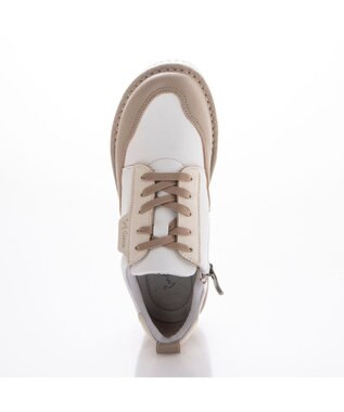 ing <ing>【サスティナブル】厚底レースアップスニーカー オークコンビ