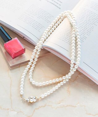 Phoebe ブルーミングロングパールネックレス ゴールド