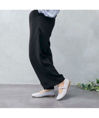 ing <ing>【WEB限定】ストラップフラットシューズ ライトグレー