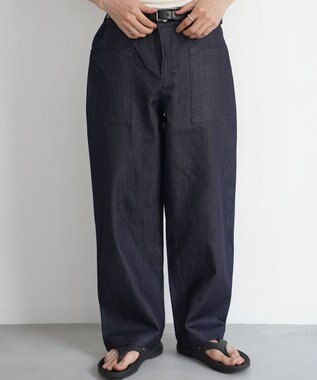 WHITE MAILS 【UNISEX】 SELVEDGE DENIM WIDE デニムパンツ コン