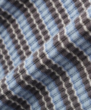 Green Parks ヘンリーネックワンピース Border Blue