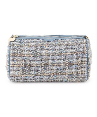 23区 GIOLICAツイード シリンダー ショルダーバッグ ブルーミックス