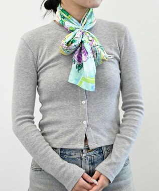 Marca ＜春の新色！＞【伝統横濱スカーフ】リゾートランド 大判 シルクツイル スカーフ