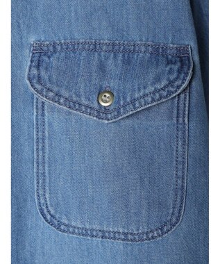 AMERICAN HOLIC デニムＷポケットＡラインワンピース Light Indigo