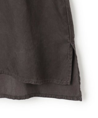 ICB 【洗える】 キュプラピグメントクロス ブラウス チャコール系