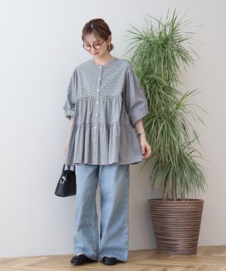 AMERICAN HOLIC 【先行予約】【WEB限定】ティアードギャザーブラウス Check