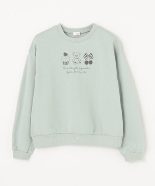 ANY KIDS 【WEB限定】7days 裏毛 トレーナー ミント×クマ