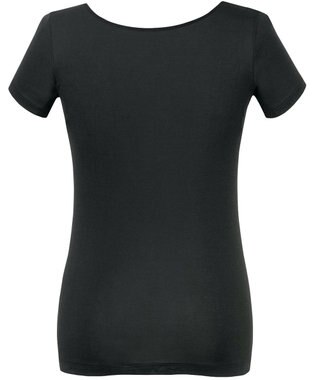 Wing インナー 【綿の贅沢オーガニック】 オーガニックコットン混素材 薄くて軽い ２分袖 EL1256 ウイング／ワコール ブラック