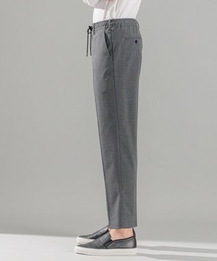 JOSEPH HOMME 新素材・新型【洗える/ストレッチ/ウエストゴム仕様】キャリーマンストレッチ ドロスト付ストレートパンツ / HOVE ライトグレー系