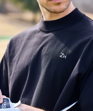 ZERO HALLIBURTON ニットモックネックTシャツ ZHG-M5S9b 82959 ブラック