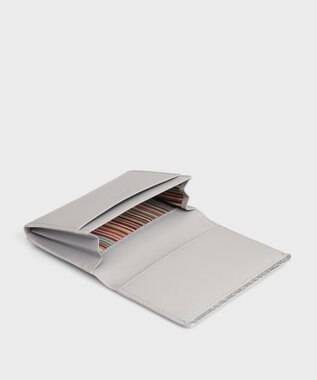 Paul Smith メタルシャドーストライプ名刺入れ ライトグレー