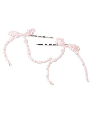 WEGO 【2点セット】L2Pビーズリボンピン ライトピンク