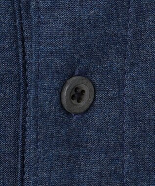 JOSEPH ABBOUD MOUNTAIN 【SPACE／UNISEX】オーガニックスラブプレーティング天竺 ポロシャツ ブルー系