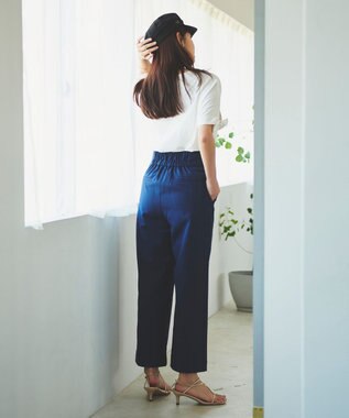 Feroux 【UVケア】リボンスリーブドルマン Tシャツ ホワイト系