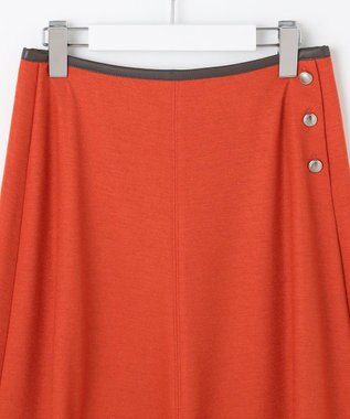 J.PRESS LADIES L 【洗える】ウールスムース スカート オレンジ系
