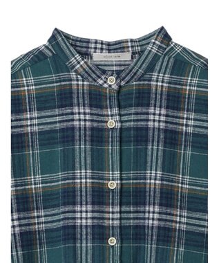 CRAFT STANDARD BOUTIQUE チェックバンドカラーサークルブラウス Green