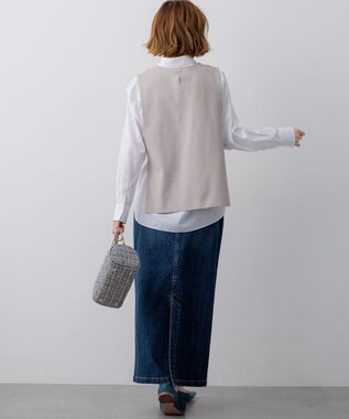 23区 L 【先行予約】23区DENIM Iライン デニムスカート ウォッシュドブルー系