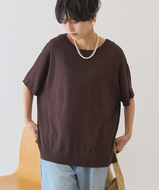 AMERICAN HOLIC 【前後2WAY】ポンチョニット Brown