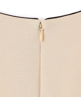 BEIGE， 【洗える・L-size】CINDY / クルーネックドレス Sheer Orange × White