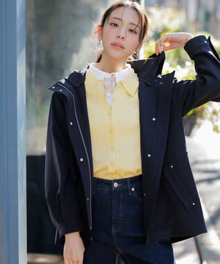 ANY SIS 【2WAY】エレカジストレッチ フーデットハーフ アウター