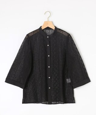 組曲 ラッセルレース ブラウス ブラック系