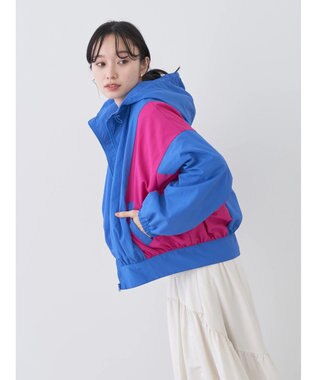 earth music&ecology コクーンギャザー切替ブルゾン Deep Blue