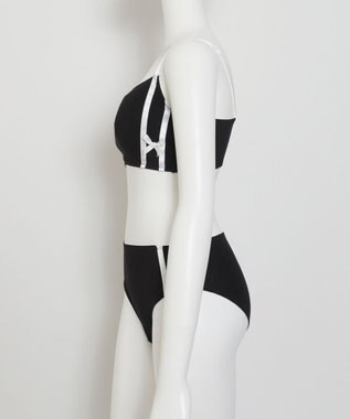 WEGO 【ブラトップ＆ショーツセット】Liliane　Ciel　サイドライン ブラック