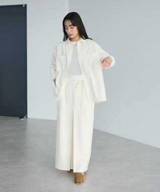 CRAFT STANDARD BOUTIQUE フロントタックロングスカート Ivory