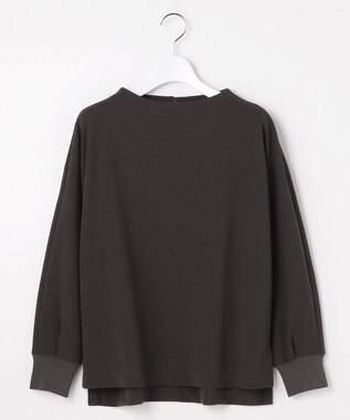 J.PRESS LADIES ジョーゼットダンボール ボトルネック カットソー スレート系