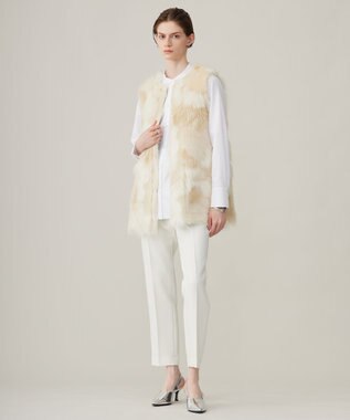 ICB 【洗える】トリプルクロスツイル スティックパンツ オフホワイト系