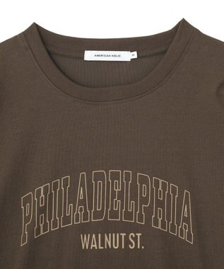 AMERICAN HOLIC 【マルチ機能】カレッジロゴＴシャツ Brown