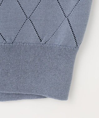 J.PRESS LADIES 【洗える・抗菌防臭】COTTON POLYESTER ポロ ニット ソフトブルー系