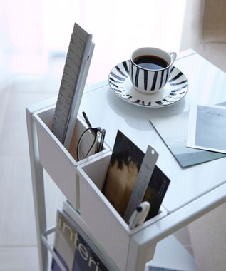 tower サイドテーブルワゴン タワー ホワイト ホワイト