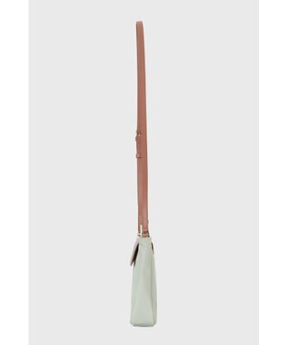DAKS ナイロン×牛革 ハウスチェック 縦型ショルダーバッグ シーグラス
