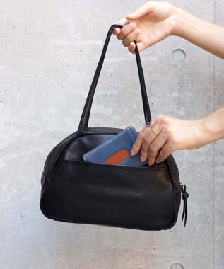 FOLNA RD ソフトレザーボストンバッグ S-SIZE ブラック