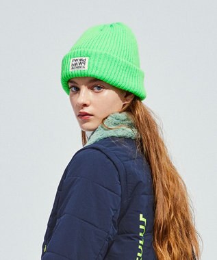 PW CIRCULUS 【手洗い可能】【UNISEX】POPカラー ニットキャップ ライトグリーン系