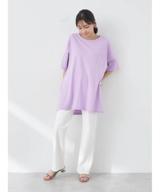 earth music&ecology バックスリットねじりチュニックＴ Pink