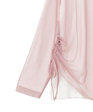 earth music&ecology ＳＥＴ２点ドロストシアープルオーバー＋ロゴＴｅｅ Pink