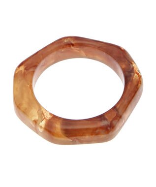 AMERICAN HOLIC ５ＳＥＴ　アクリル×メタルリング Brown