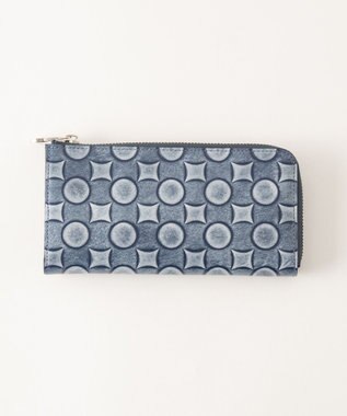 MIYABIYA La quoh with kirakaracho 南蛮七宝アルチザンレザー L字ファスナー財布 瑠璃紺（ネイビー）