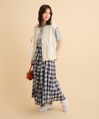 Green Parks ナイロンバルーンベスト Ecru