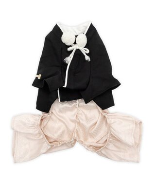 PET PARADISE ペットパラダイス 紋付き刺繍袴 小型犬 ブラック×ホワイト