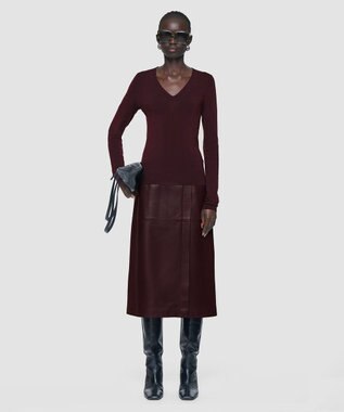 JOSEPH 【洗える】シルクストレッチVネックトップ Maraschino