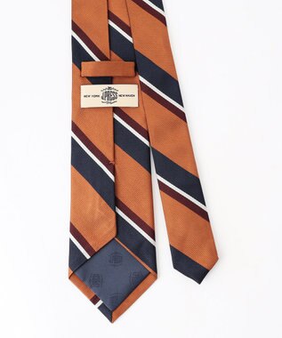 J.PRESS MEN 【JAPANESE TWILL STRIPE COLLECTION】ツイルストライプ ネクタイ 黄土色系2