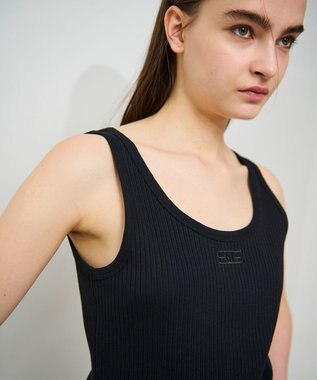 GRACE CONTINENTAL リブタンクトップ ブラック